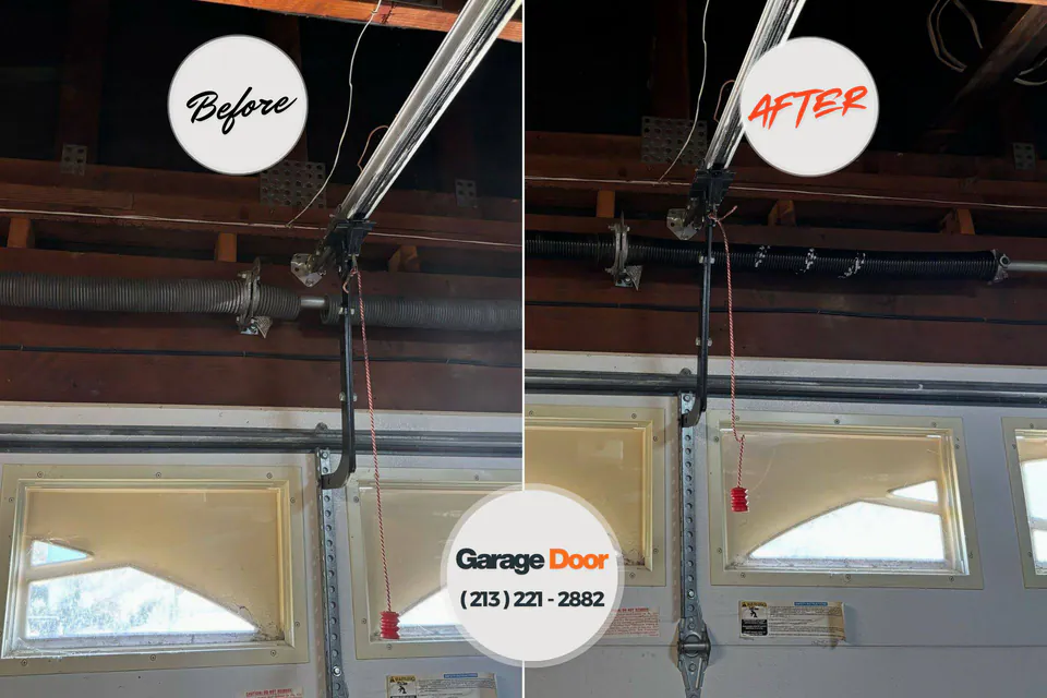 Before and after: garage door repair 43920